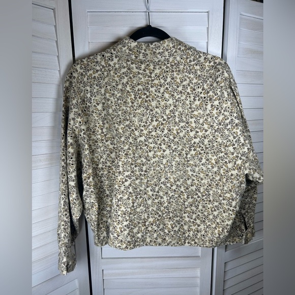 Anthropologie Solitaire Cream and Brown Eyelet Jacket. Cottagecore. - Picture 2 of 8